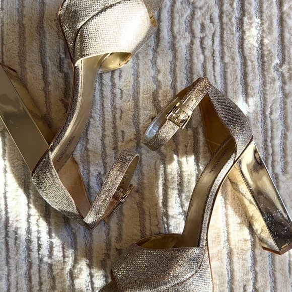 Michael Kors Glittering Gold Platform Heels - Picture 3 of 5